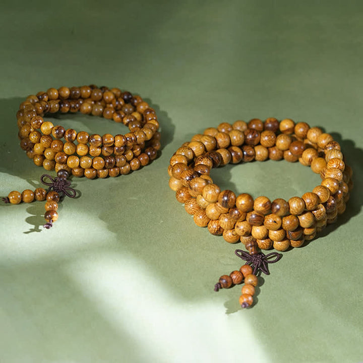 Buddha Stones Mala Harmony a 108 perle in legno di marmo naturale - image 6