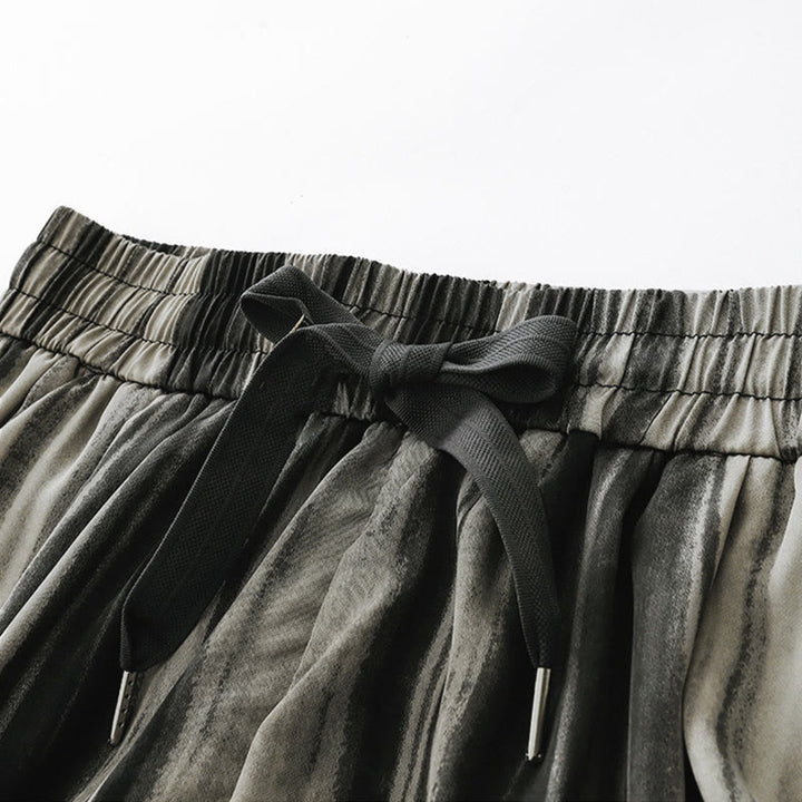 Buddha Stones Pantaloni lunghi estivi casual ed eleganti con coulisse e righe verticali, da donna, a gamba dritta con tasche. - image 10