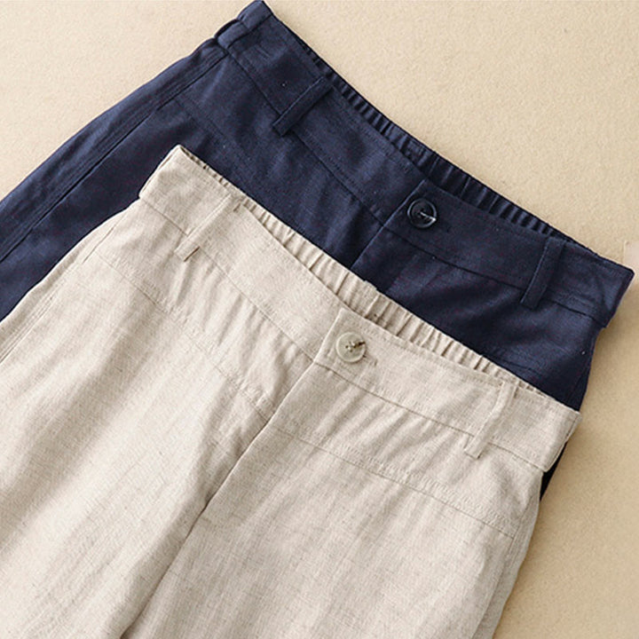 Buddha Stones Pantaloni lunghi da donna a gamba dritta, minimalisti, casual, con cerniera, tinta unita, primavera/estate, con tasche. - image 17