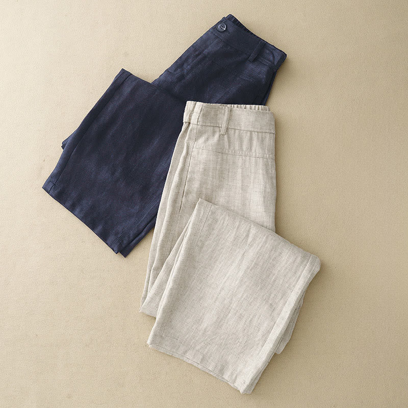 Buddha Stones Pantaloni lunghi da donna a gamba dritta, minimalisti, casual, con cerniera, tinta unita, primavera/estate, con tasche. - image 16