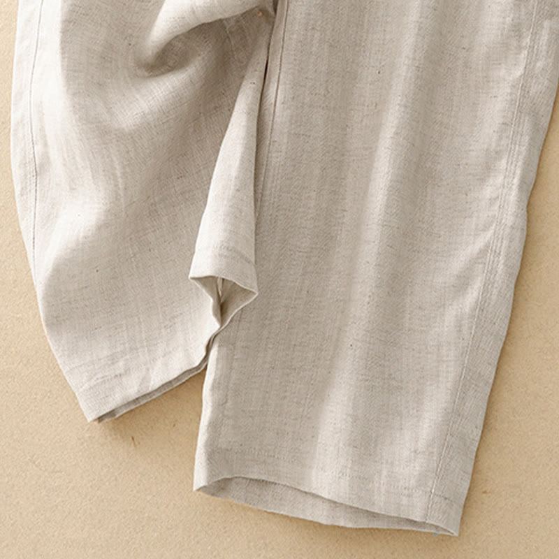 Buddha Stones Pantaloni lunghi da donna a gamba dritta, minimalisti, casual, con cerniera, tinta unita, primavera/estate, con tasche. - image 8