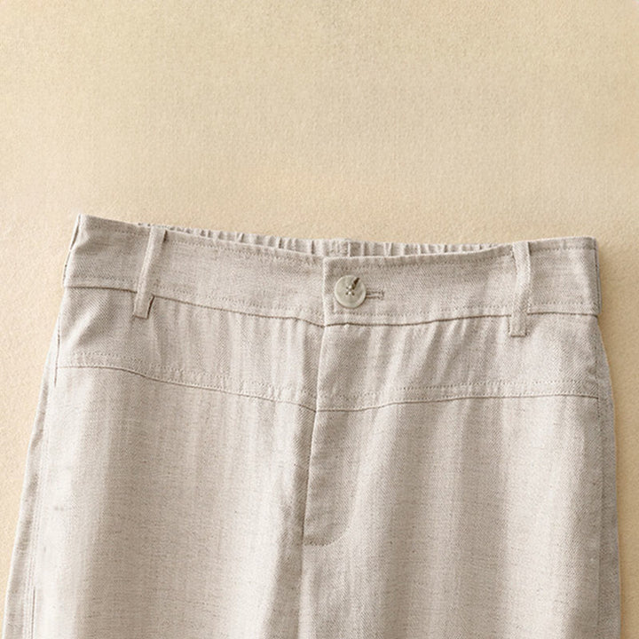 Buddha Stones Pantaloni lunghi da donna a gamba dritta, minimalisti, casual, con cerniera, tinta unita, primavera/estate, con tasche. - image 2