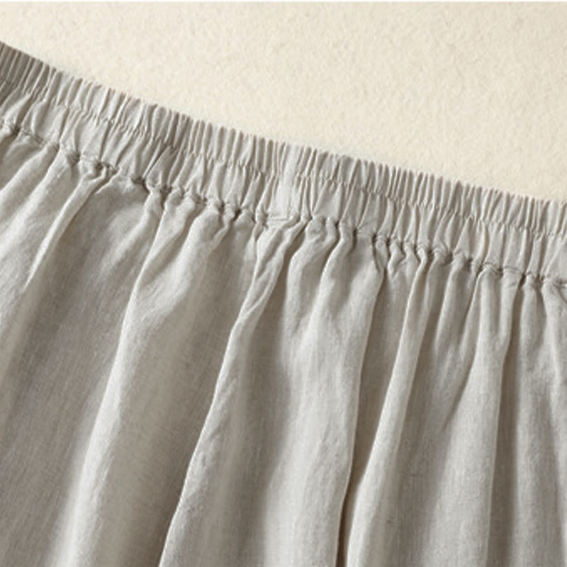 Buddha Stones Pantaloni capri da donna a gamba dritta, minimalisti, tinta unita, per primavera/estate, casual ed eleganti, con tasche. - image 29