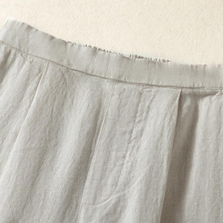 Buddha Stones Pantaloni capri da donna a gamba dritta, minimalisti, tinta unita, per primavera/estate, casual ed eleganti, con tasche. - image 28