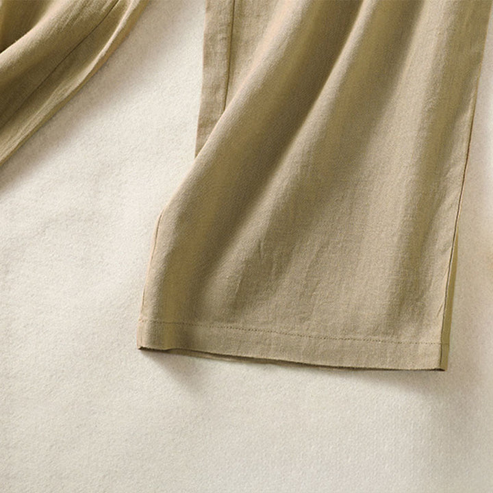 Buddha Stones Pantaloni capri da donna a gamba dritta, minimalisti, tinta unita, per primavera/estate, casual ed eleganti, con tasche. - image 11