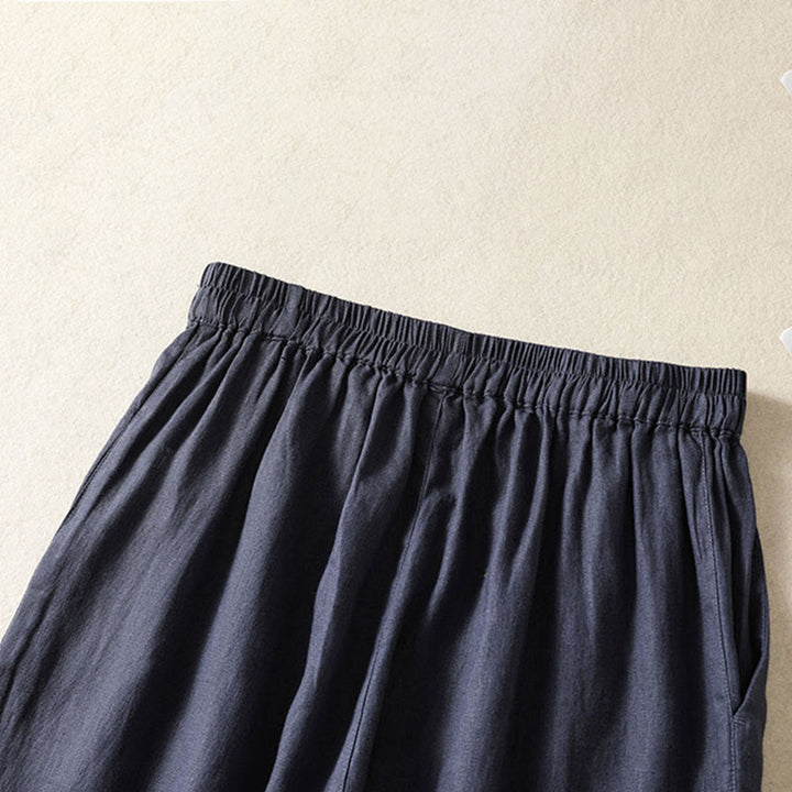 Buddha Stones Pantaloni capri da donna a gamba dritta, minimalisti, tinta unita, per primavera/estate, casual ed eleganti, con tasche. - image 16