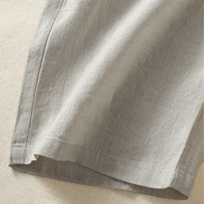 Buddha Stones Pantaloni capri da donna a gamba dritta, minimalisti, tinta unita, per primavera/estate, casual ed eleganti, con tasche. - image 34