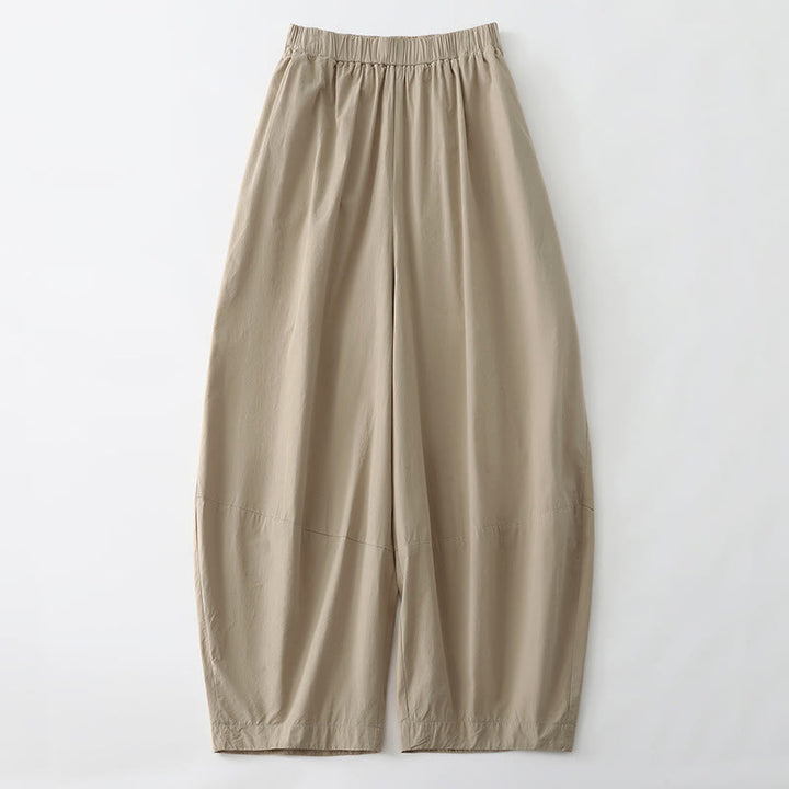 Buddha Stones Pantaloni corti estivi casual minimalisti a tinta unita da donna, modello harem con tasche - Legno robusto - US12, UK/AU16, EU44 (2XL) - image 0