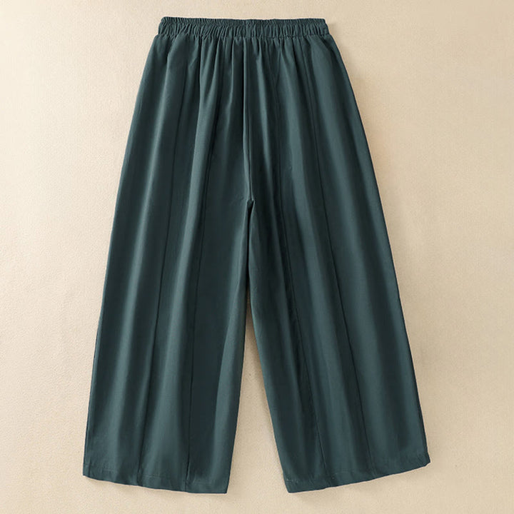 Buddha Stones Pantaloni corti da donna estivi casual e minimalisti con coulisse, tinta unita e tasche. - image 18