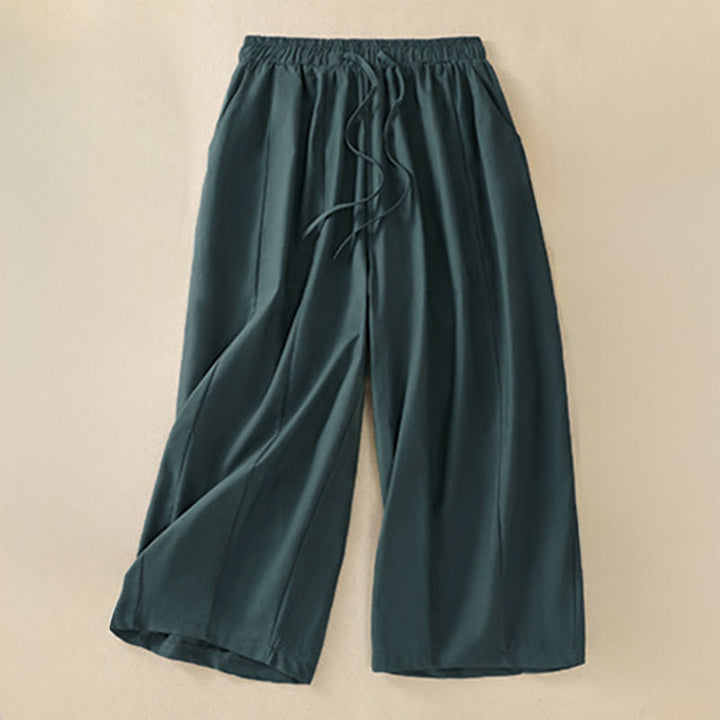 Buddha Stones Pantaloni corti da donna estivi casual e minimalisti con coulisse, tinta unita e tasche. - Cadetto Blu - US12, UK/AU16, EU44 (2XL) - image 17