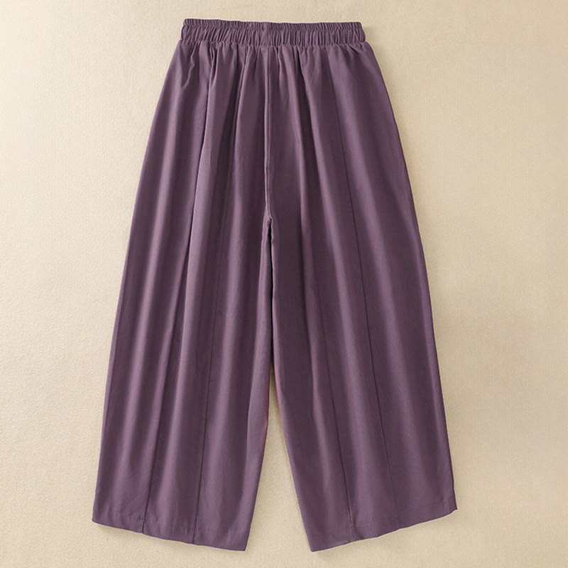 Buddha Stones Pantaloni corti da donna estivi casual e minimalisti con coulisse, tinta unita e tasche. - image 10