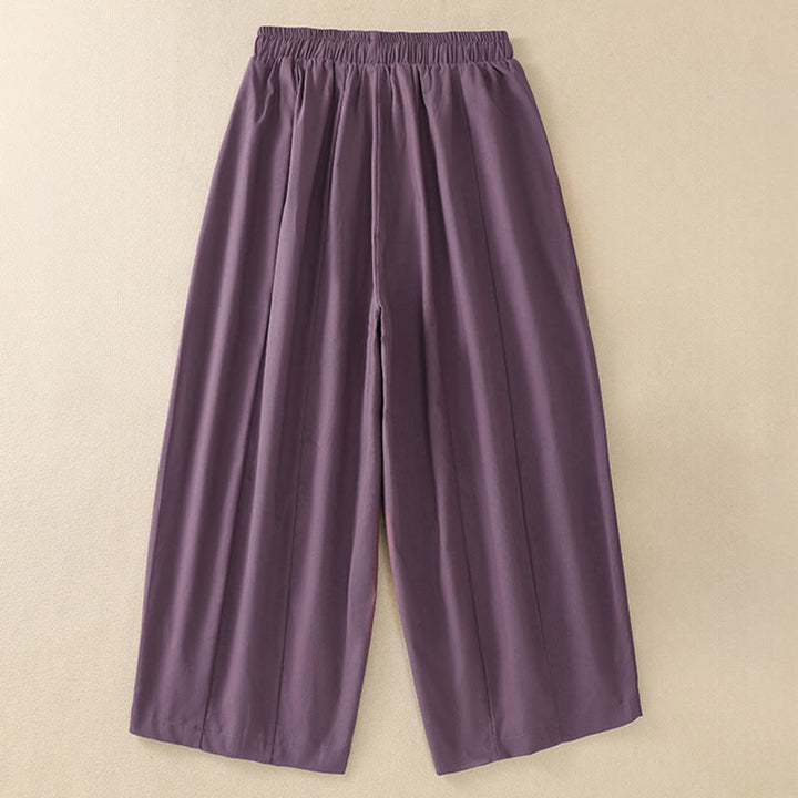 Buddha Stones Pantaloni corti da donna estivi casual e minimalisti con coulisse, tinta unita e tasche. - image 10