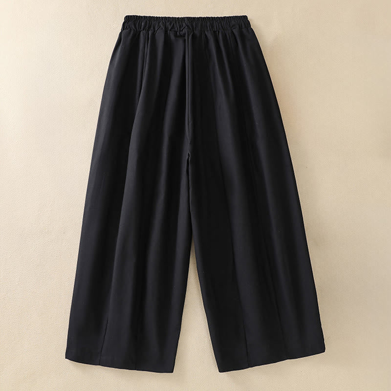 Buddha Stones Pantaloni corti da donna estivi casual e minimalisti con coulisse, tinta unita e tasche. - image 3