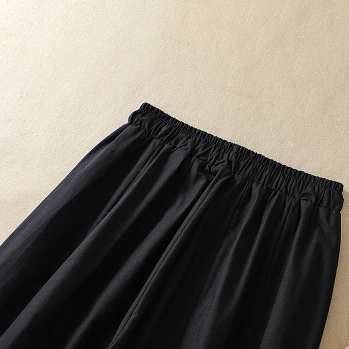 Buddha Stones Pantaloni corti da donna estivi casual e minimalisti con coulisse, tinta unita e tasche. - image 5