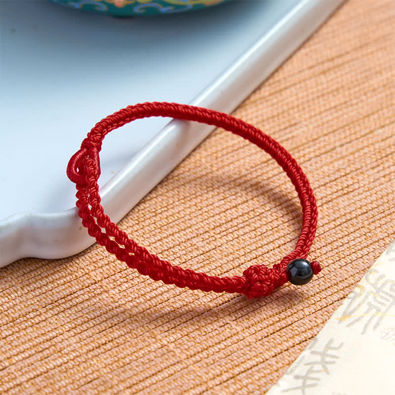 Buddha Stones Bracciale Balance in avventurina verde con cordino rosso - image 27