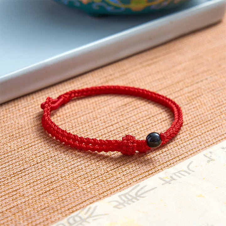 Buddha Stones Bracciale Balance in avventurina verde con cordino rosso - image 29