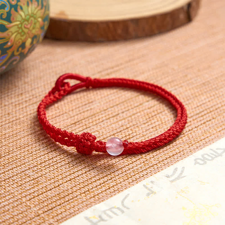 Buddha Stones Bracciale Balance in avventurina verde con cordino rosso - image 12