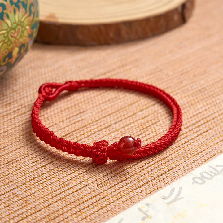 Buddha Stones Bracciale Balance in avventurina verde con cordino rosso - image 20