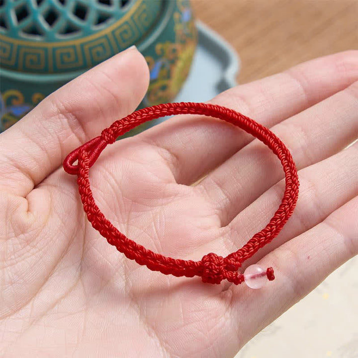 Buddha Stones Bracciale Balance in avventurina verde con cordino rosso - image 13