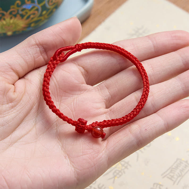 Buddha Stones Bracciale Balance in avventurina verde con cordino rosso - image 22