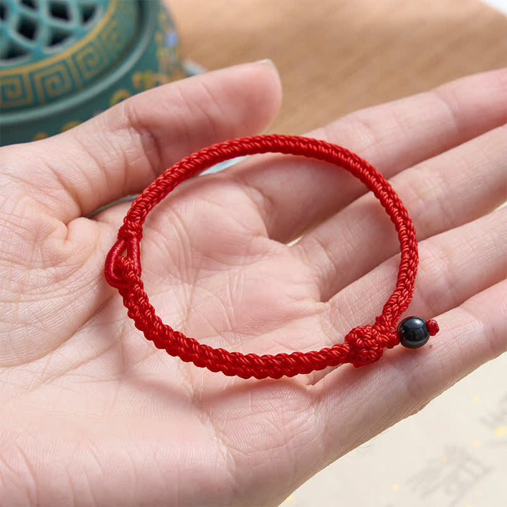 Buddha Stones Bracciale Balance in avventurina verde con cordino rosso - image 30