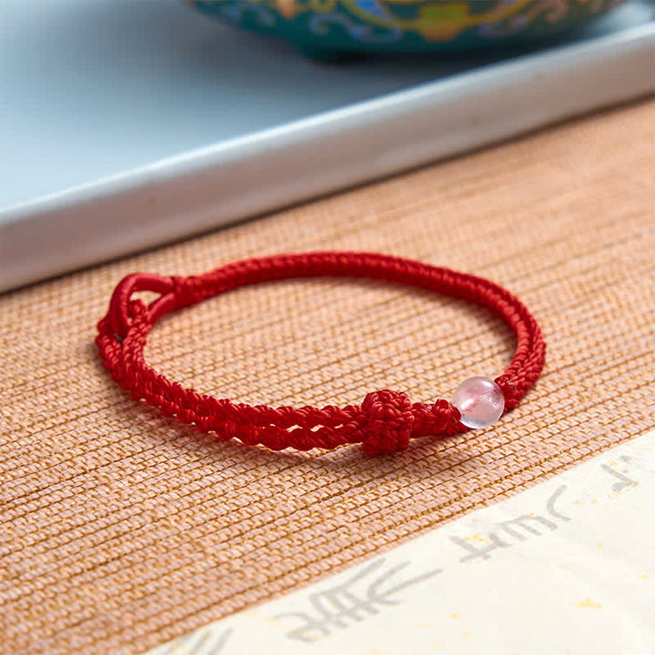 Buddha Stones Bracciale Balance in avventurina verde con cordino rosso - image 11
