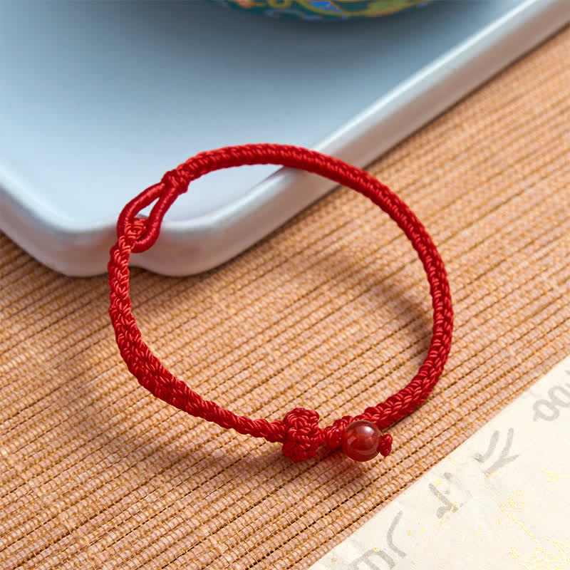 Buddha Stones Bracciale Balance in avventurina verde con cordino rosso - image 19