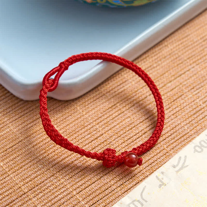 Buddha Stones Bracciale Balance in avventurina verde con cordino rosso - image 19