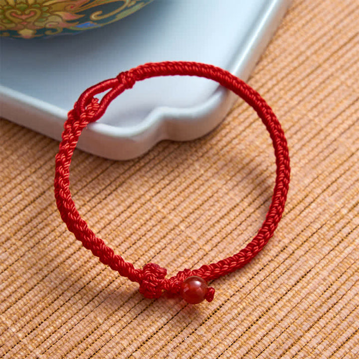 Buddha Stones Bracciale Balance in avventurina verde con cordino rosso - image 18