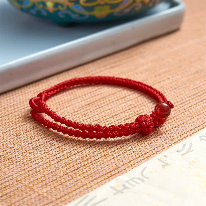 Buddha Stones Bracciale Balance in avventurina verde con cordino rosso - image 21