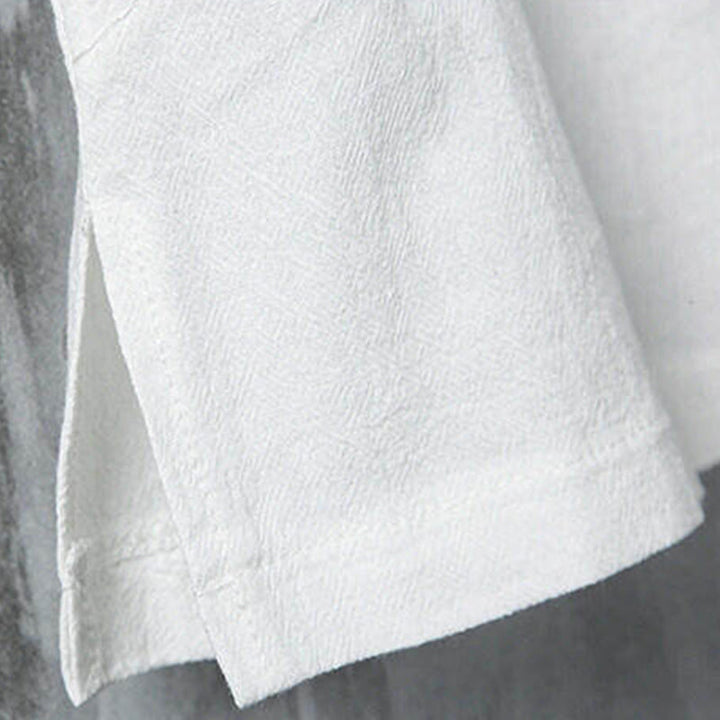 Buddha Stones Camicia da uomo a maniche corte in bambù, stile estivo Tang, casual, con bottoni a rana. - image 7