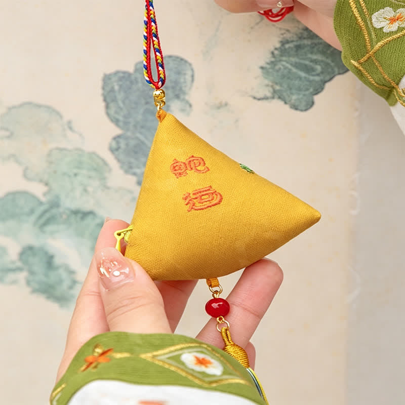 Buddha Stones Ricamo Zongzi Triangolo Scorpione Simpatico Animale Decorazione - image 10