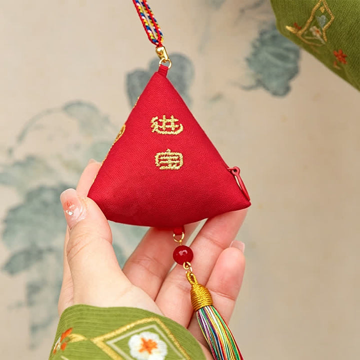 Buddha Stones Ricamo Zongzi Triangolo Scorpione Simpatico Animale Decorazione - image 6