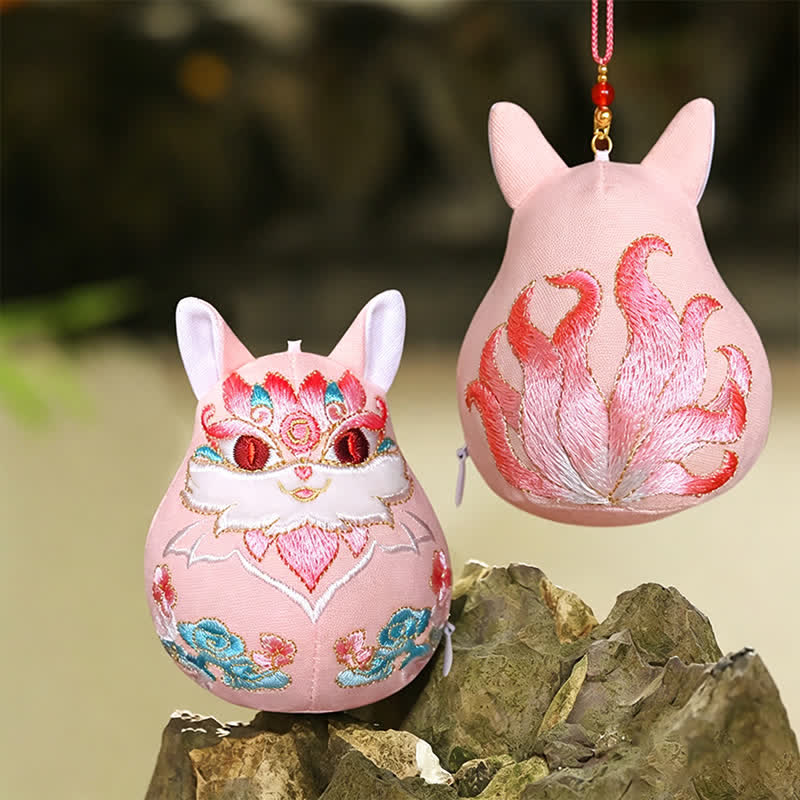 Buddha Stones Lucky Pi Xiu Qilin Drago Volpe Ricchezza Decorazione Animale Carino - Volpe - image 13