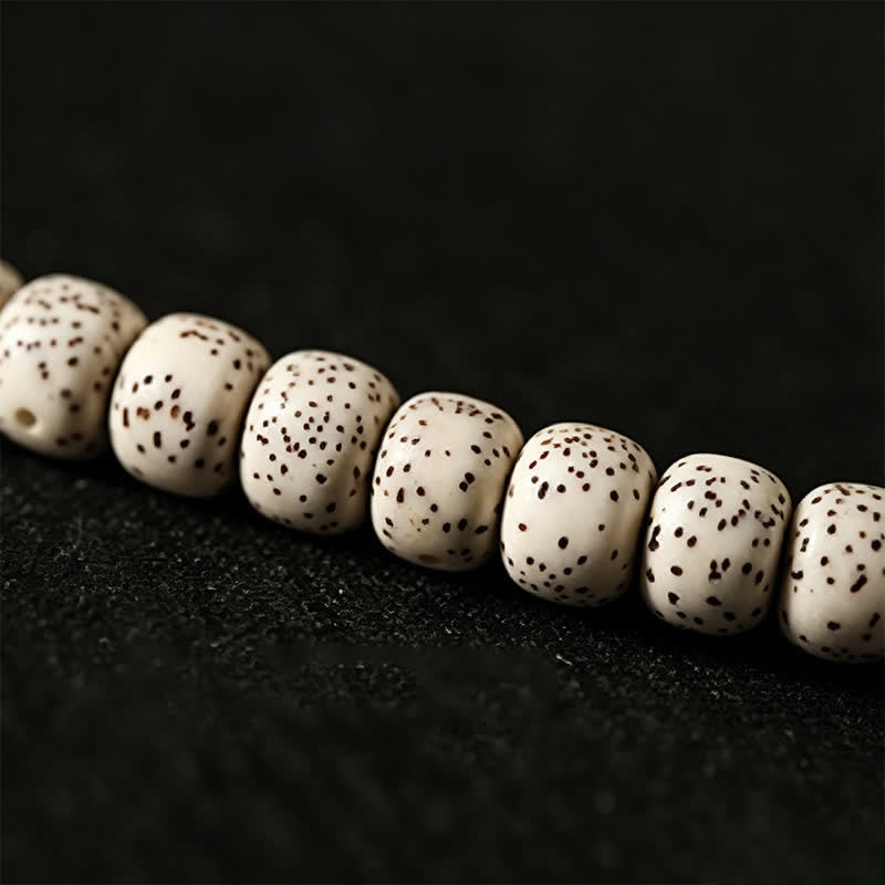 Buddha Stones Mala tibetano intrecciato a mano con 108 perle, composto da semi di Bodhi e stella, luna e pietra. - image 11