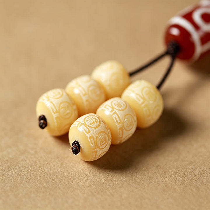 Buddha Stones Mala vintage Bodhi Seed intrecciata a mano con 108 perline - image 14