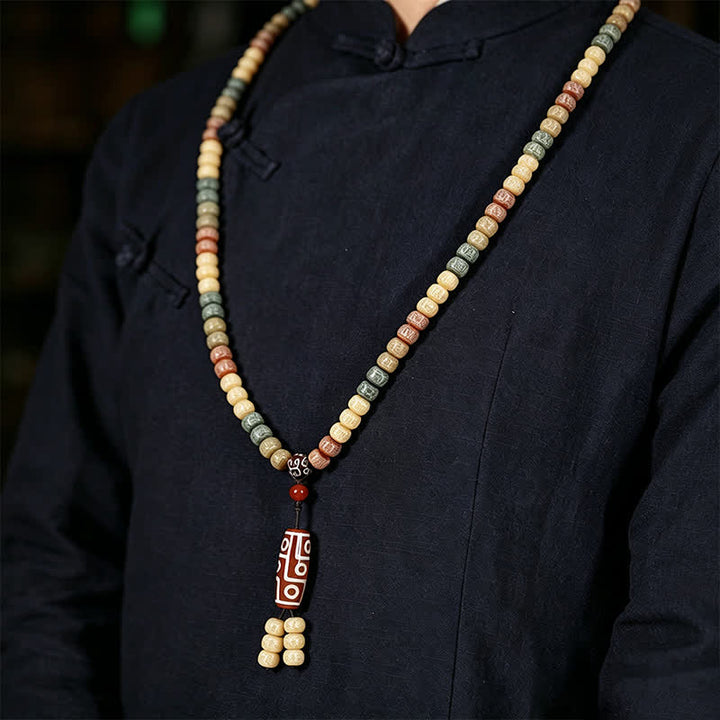 Buddha Stones Mala vintage Bodhi Seed intrecciata a mano con 108 perline - image 11