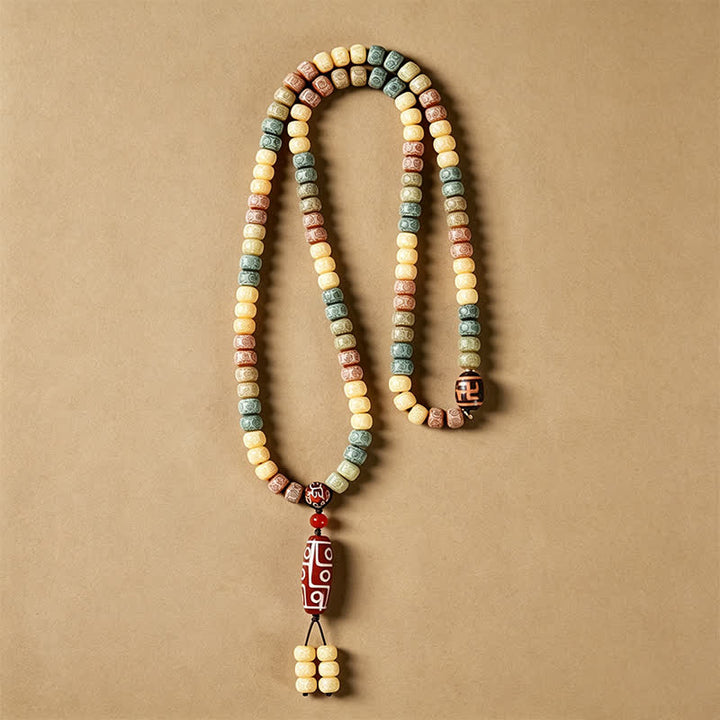 Buddha Stones Mala vintage Bodhi Seed intrecciata a mano con 108 perline - image 7