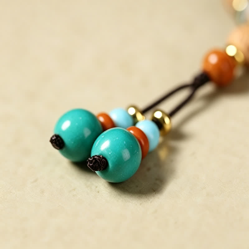 Buddha Stones Mala di saggezza artigianale con 108 perle, semi di Bodhi, baccelli di loto, stella, luna e baccello di saggezza. - image 18