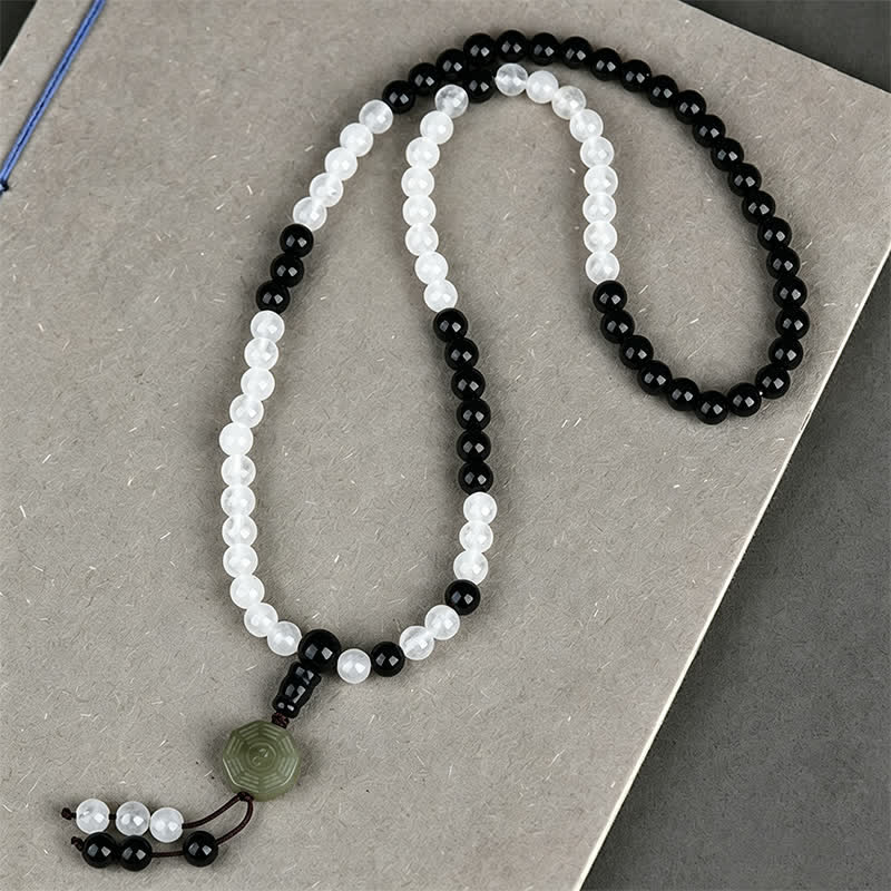 Buddha Stones Bracciale di protezione Bagua in ossidiana nera, realizzato a mano con perline. - image 1