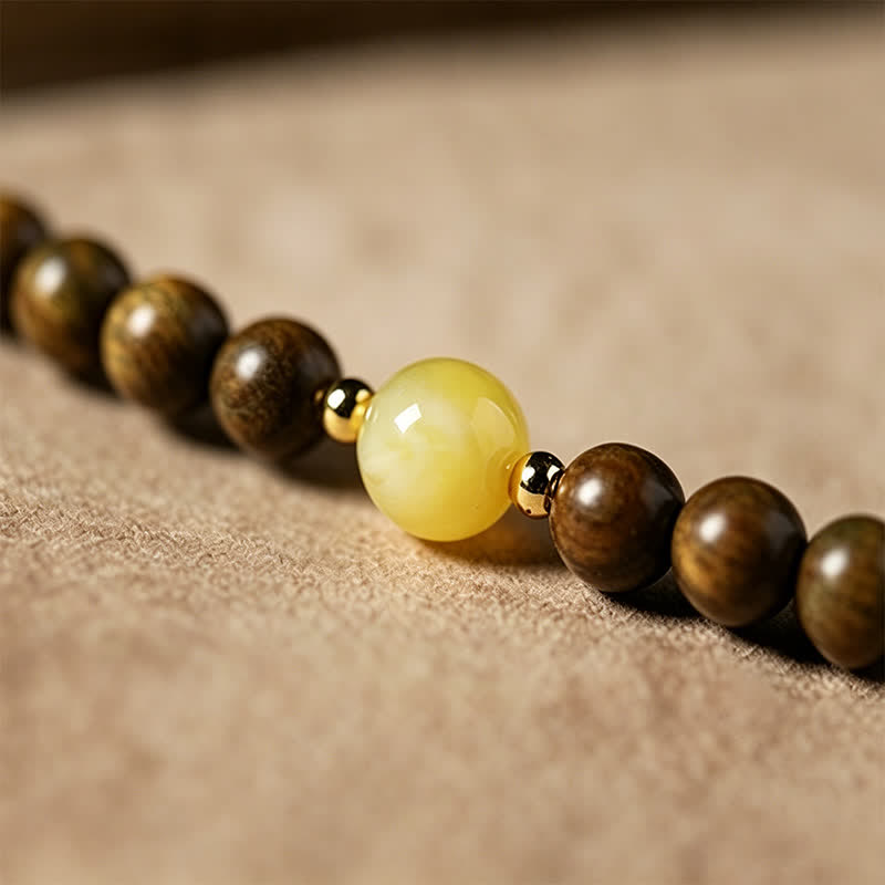 Buddha Stones Ciondolo a forma di gatto intrecciato a mano in legno di sandalo verde Serenity Mala etnico retrò - image 14
