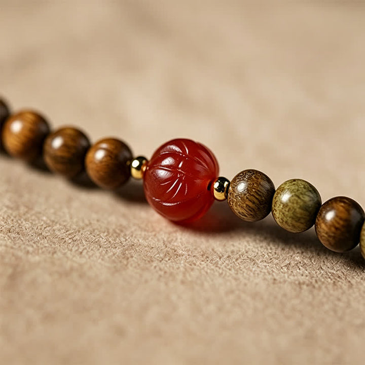 Buddha Stones Ciondolo a forma di gatto intrecciato a mano in legno di sandalo verde Serenity Mala etnico retrò - image 15