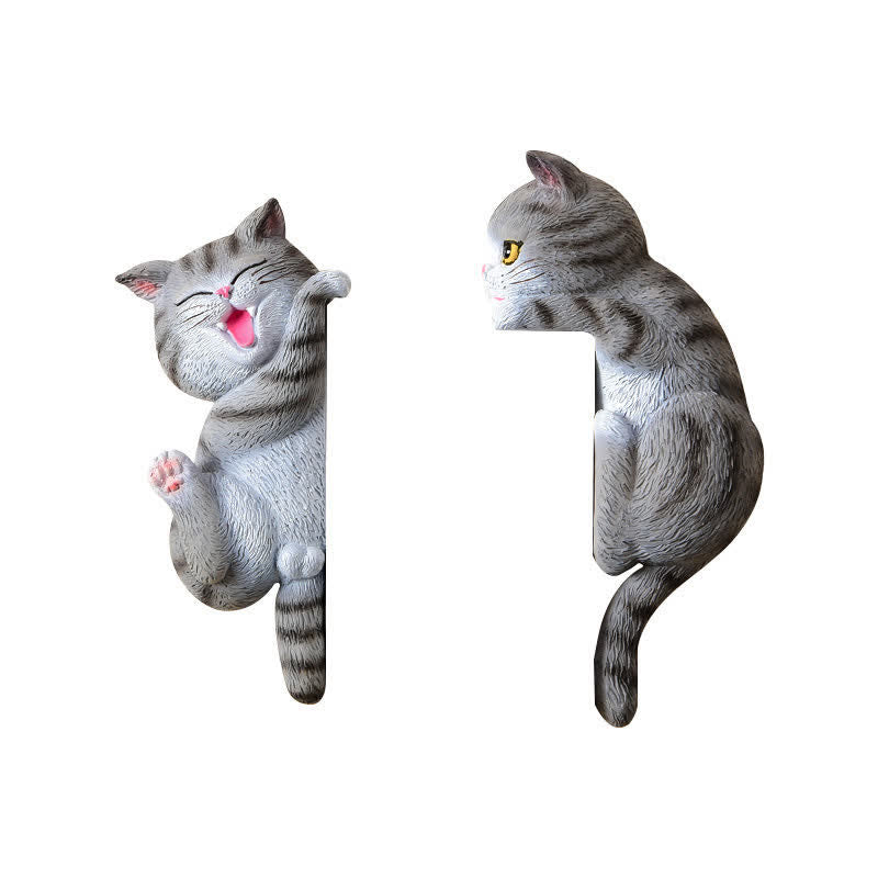 Buddha Stones Copriinterruttore a forma di gatto in resina dipinta, decorazione con animale carino - image 10