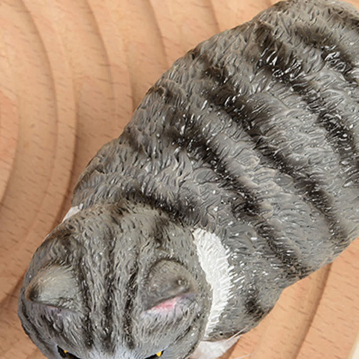 Buddha Stones Gattino paffuto in resina dipinta, simpatico animale decorativo - image 18