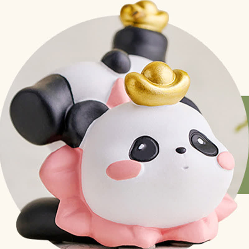 Buddha Stones Supporto per telefono in resina a forma di loto e panda, decorazione a forma di animale carino - image 18