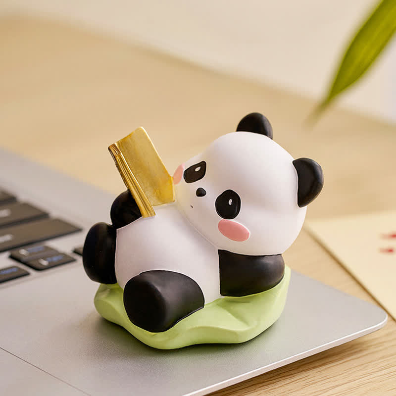 Buddha Stones Supporto per telefono in resina a forma di loto e panda, decorazione a forma di animale carino - image 11