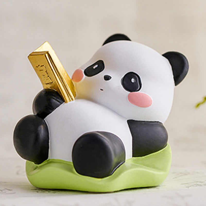 Buddha Stones Supporto per telefono in resina a forma di loto e panda, decorazione a forma di animale carino - image 12