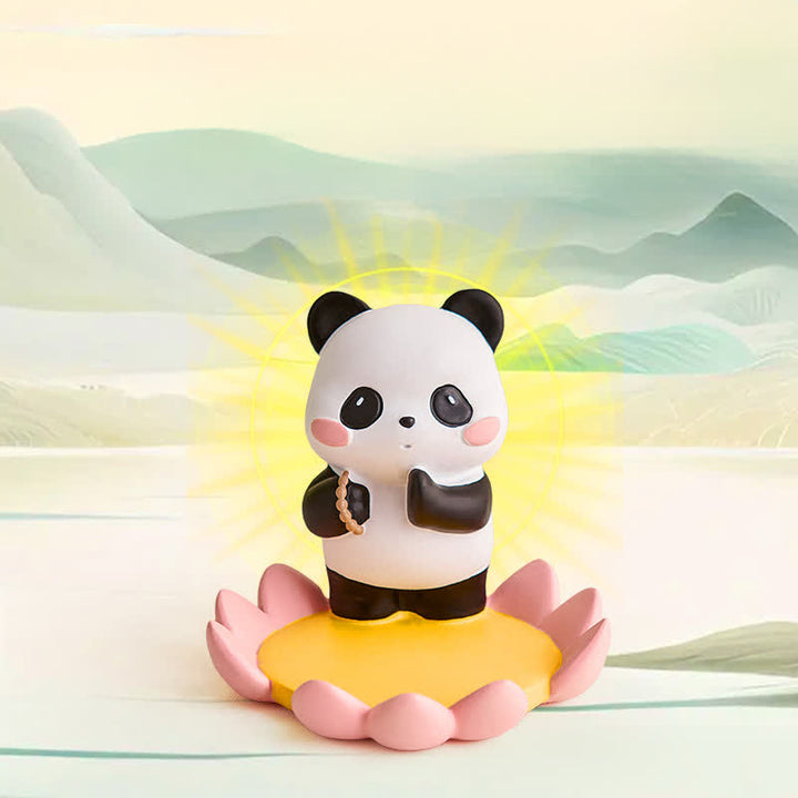Buddha Stones Supporto per telefono in resina a forma di loto e panda, decorazione a forma di animale carino - image 14
