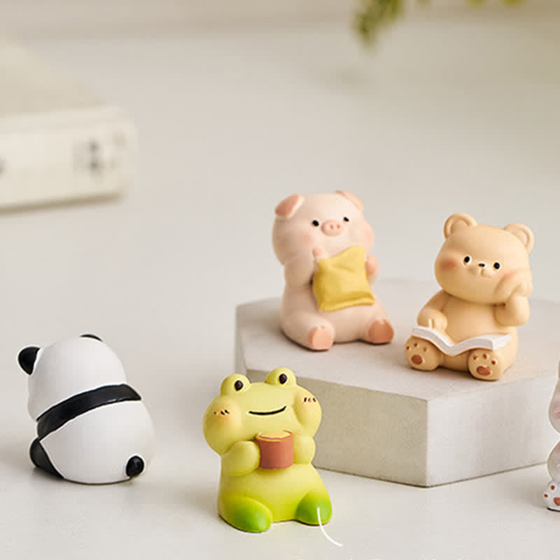 Buddha Stones Sedia a dondolo in resina a forma di animale Kawaii, comoda e decorativa per la scrivania. - image 14
