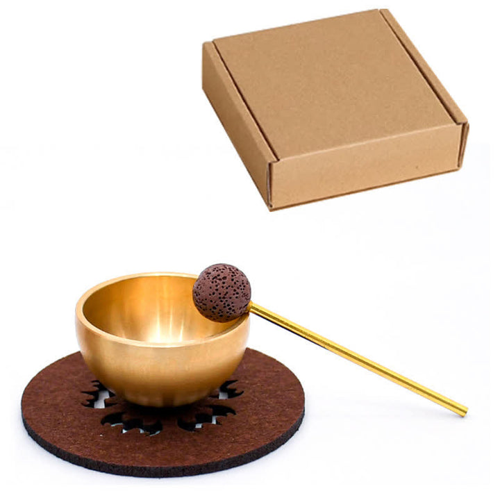 Buddha Stones Set regalo di mini campane tibetane in ottone per meditazione e radicamento - Imballaggio semplice - Rame (Equilibrio♥Ricchezza) - image 10